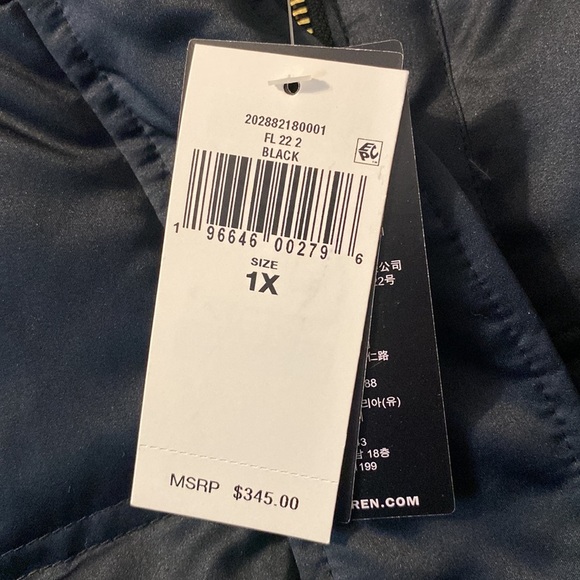 Lauren Ralph Lauren Black Plus Size Satin Puffer Jacket 1X NWT - Picture 4 of 16